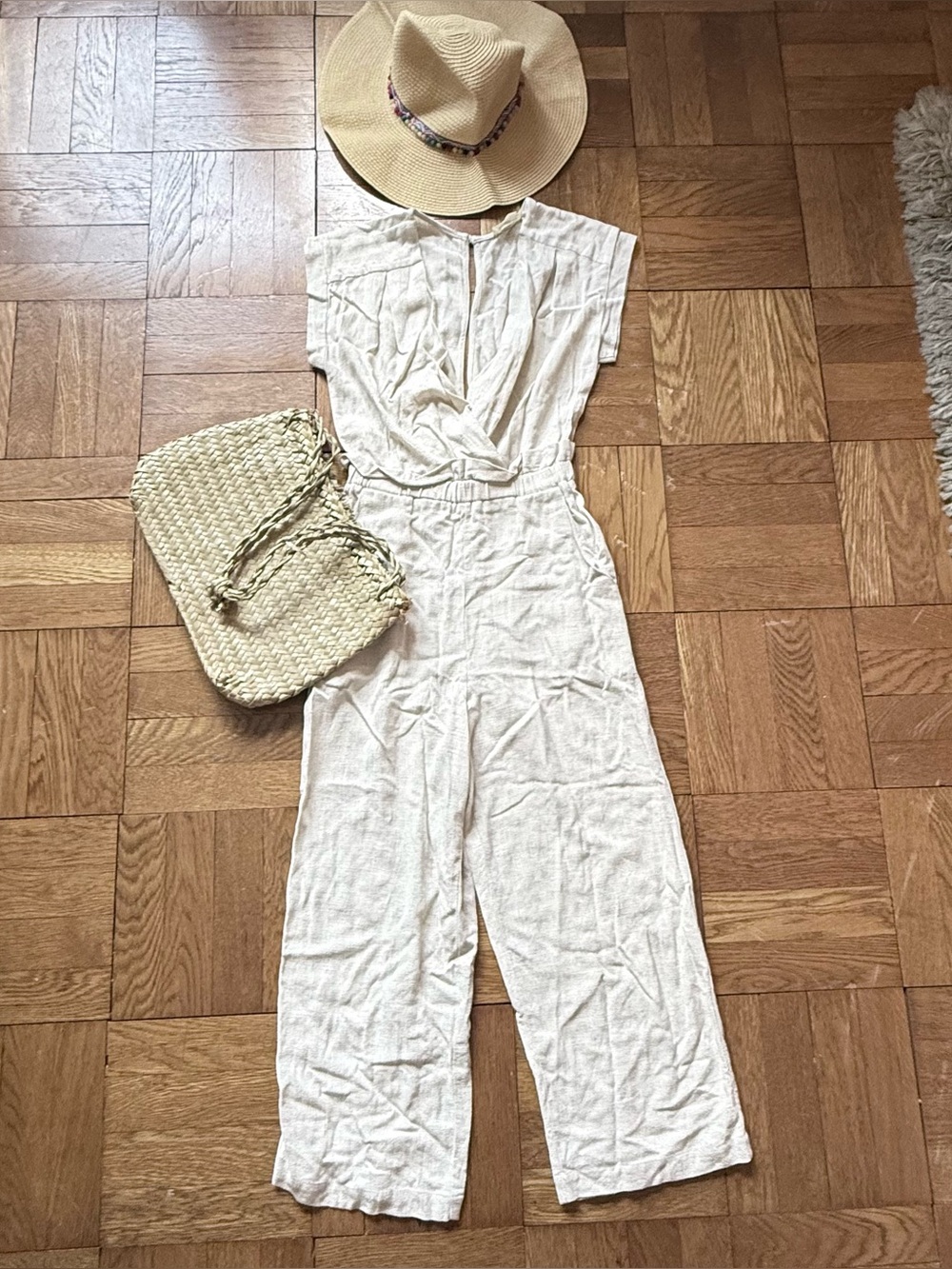Monteau LA Women's Jumpsuit natural beige Sleeveless Size xS